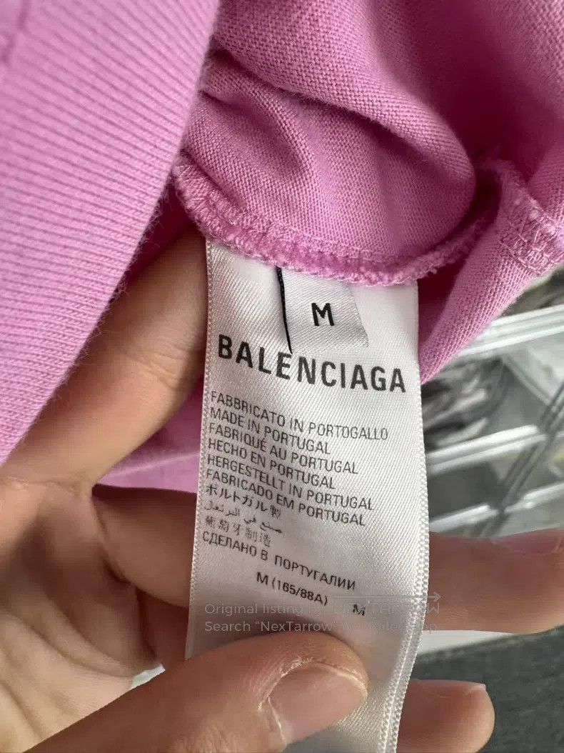 Balenciaga Balenciaga Pink Rhinestone Short Sleeve Size US M / EU 48-50 / 2 - 3 Thumbnail