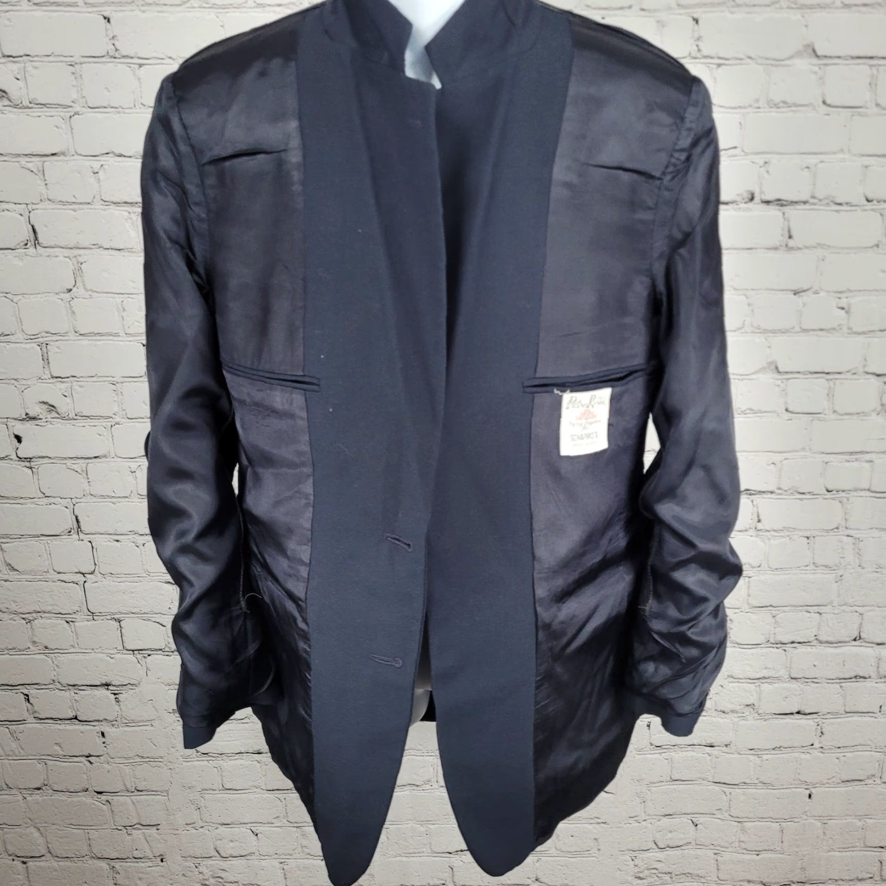 Vintage VINTAGE Pietro Rossi Blazer Suit Coat Navy 2 Button Vented Notch Sport Coat Men 39 Size 40R - 4 Thumbnail