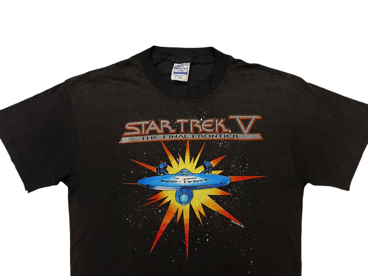 Vintage Vintage Star Trex movie The Final Frontier 1989 tee Size US L / EU 52-54 / 3 - 4 Thumbnail