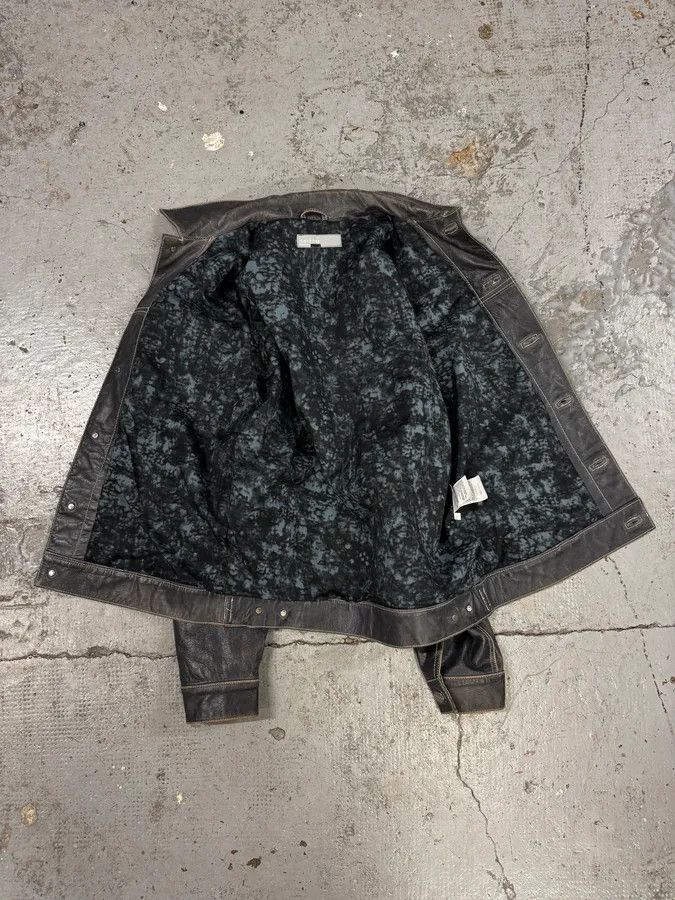 Iceberg 2000s Iceberg Trucker Grey Leather Jacket Size US S / EU 44-46 / 1 - 7 Thumbnail