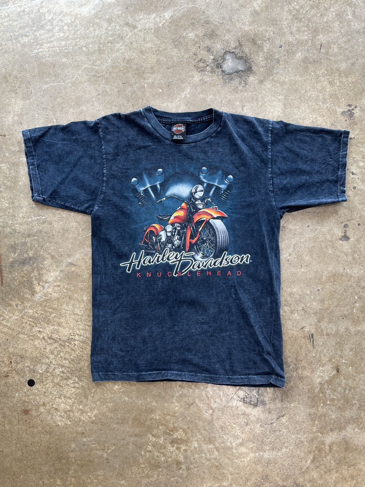 Harley Davidson Vintage 90s Harley Davidson Knucklehead Motorcycle Medium Size US M / EU 48-50 / 2 - 2 Thumbnail