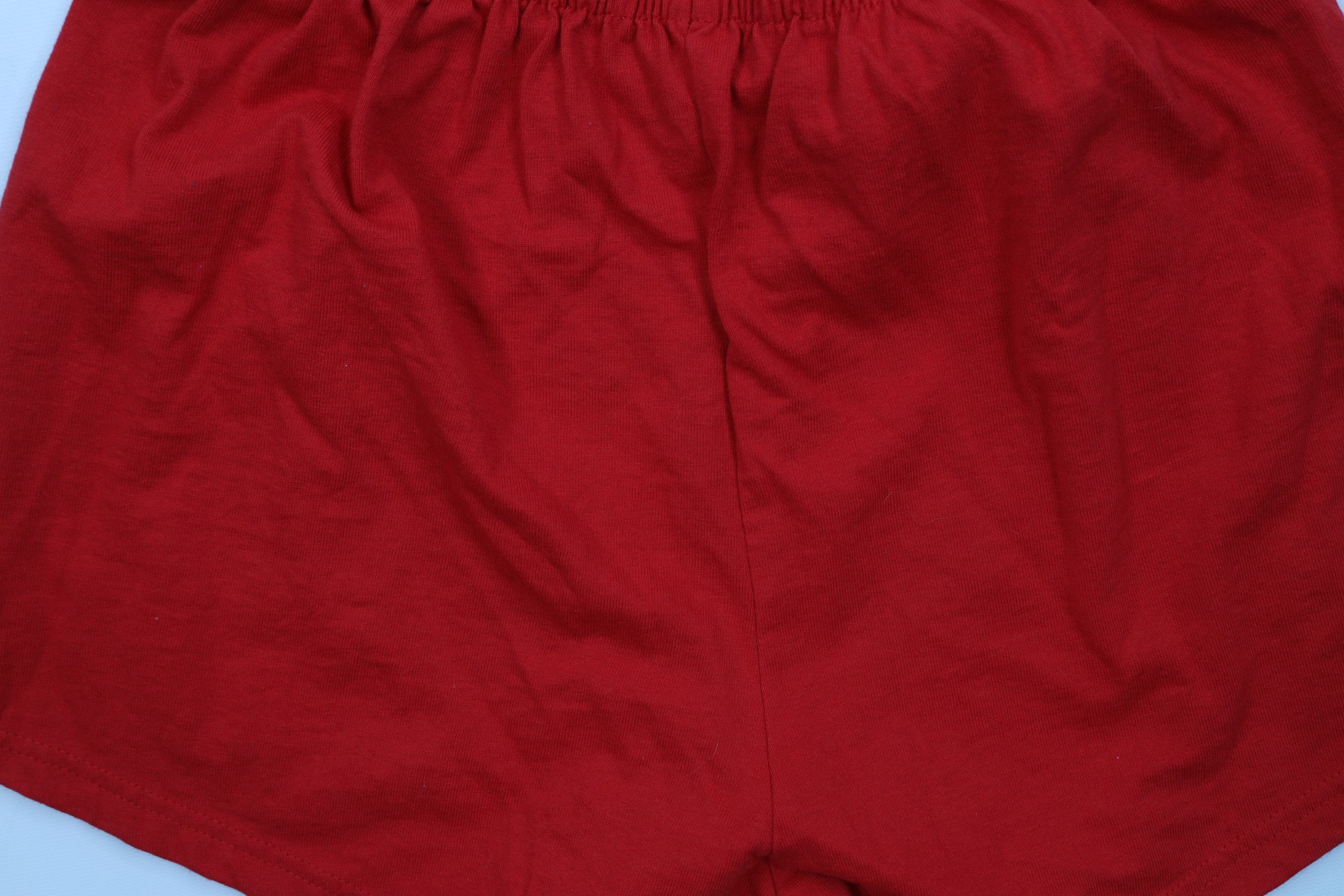 Vintage Vintage 90s Streetwear Faded Blank Hot Short Shorts Red Size 24" / US 00 / IT 34 - 9 Thumbnail