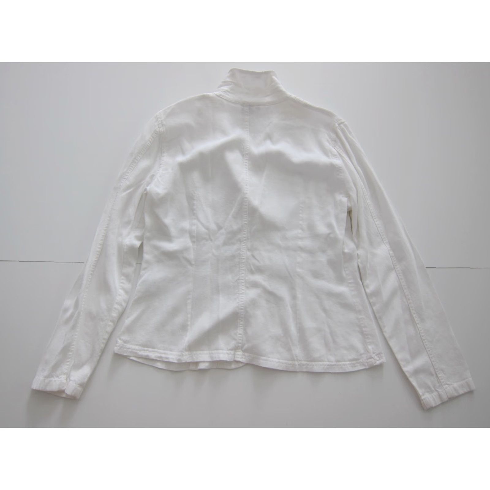 Vintage Tianello White Blazer Jacket Women's Size Small 100% Rayon Blazer Girls Mens Womens Size S / US 4 / IT 40 - 2 Thumbnail