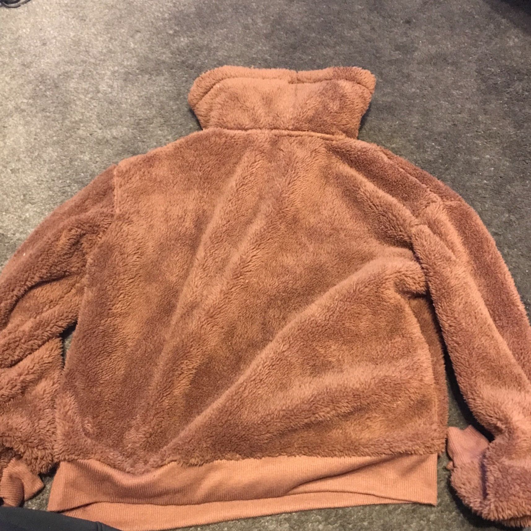 Vintage Planet Gold NWT Plush Top Pullover Popover Womens Size Small Carob Brown Knit Pullover Top Womens Small Metal Plush NWT Size S / US 4 / IT 40 - 5 Thumbnail