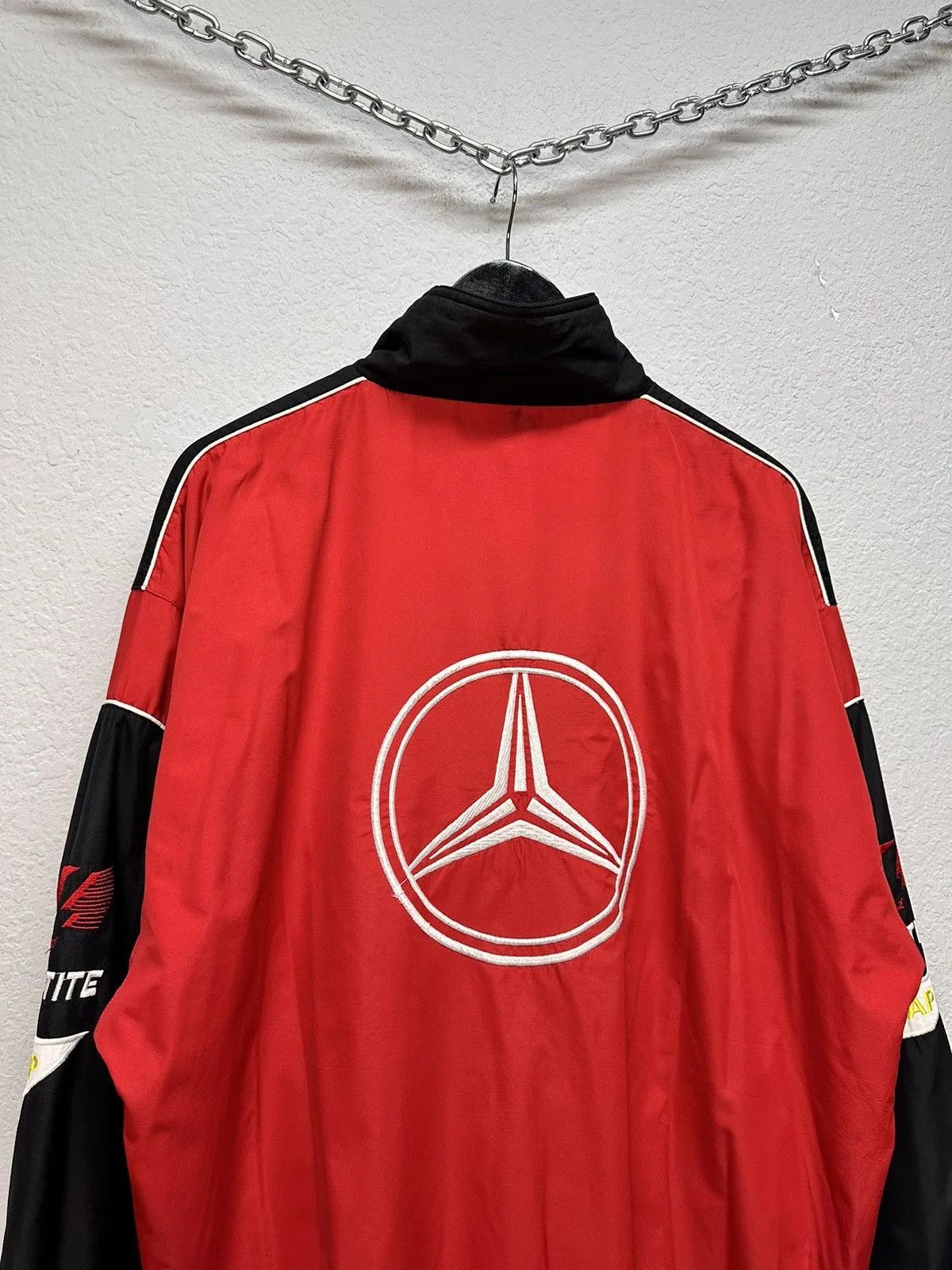 Mercedes-Benz Racing Jacket Moto Vodafone F1 Nascar Leather Red Bull Lucky Size US XL / EU 56 / 4 - 10 Thumbnail