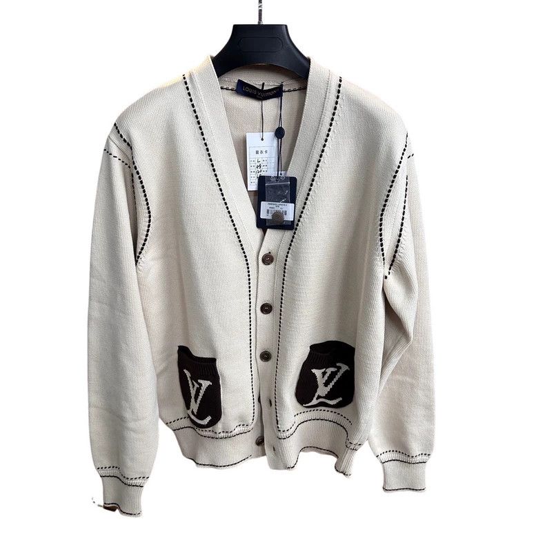 Louis Vuitton Louis Vuitton Tyler Co-Branded 24 New Cream Intarsia Knit Size US L / EU 52-54 / 3 - 1 Thumbnail