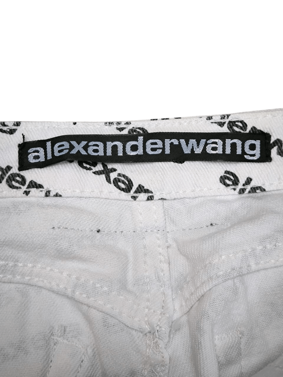 Alexander Wang Short Pants logo print denim