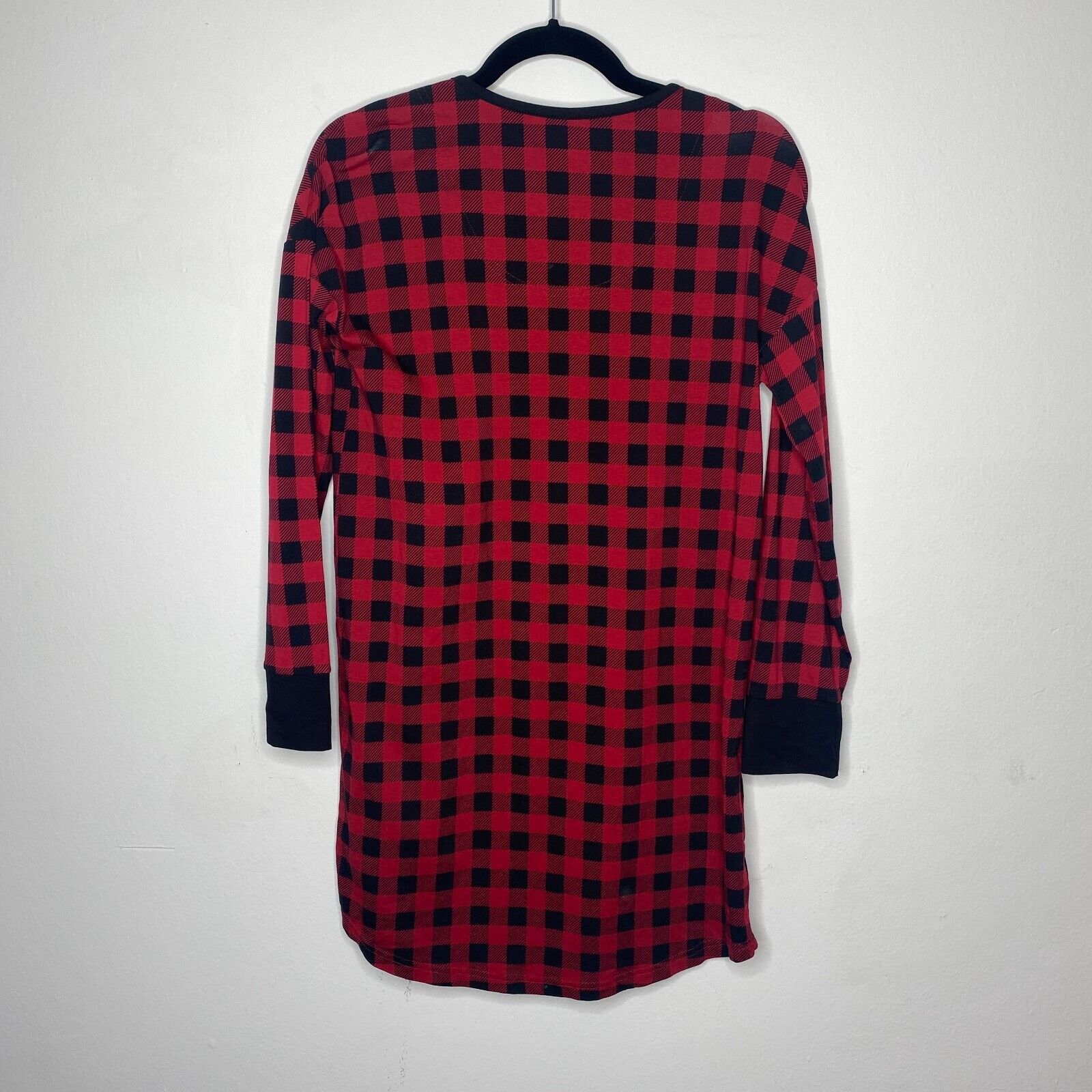 Other NWT Marleylilly Red Black Buffalo Plaid Pocket Flannel Tunic Size XS / US 0-2 / IT 36-38 - 2 Thumbnail