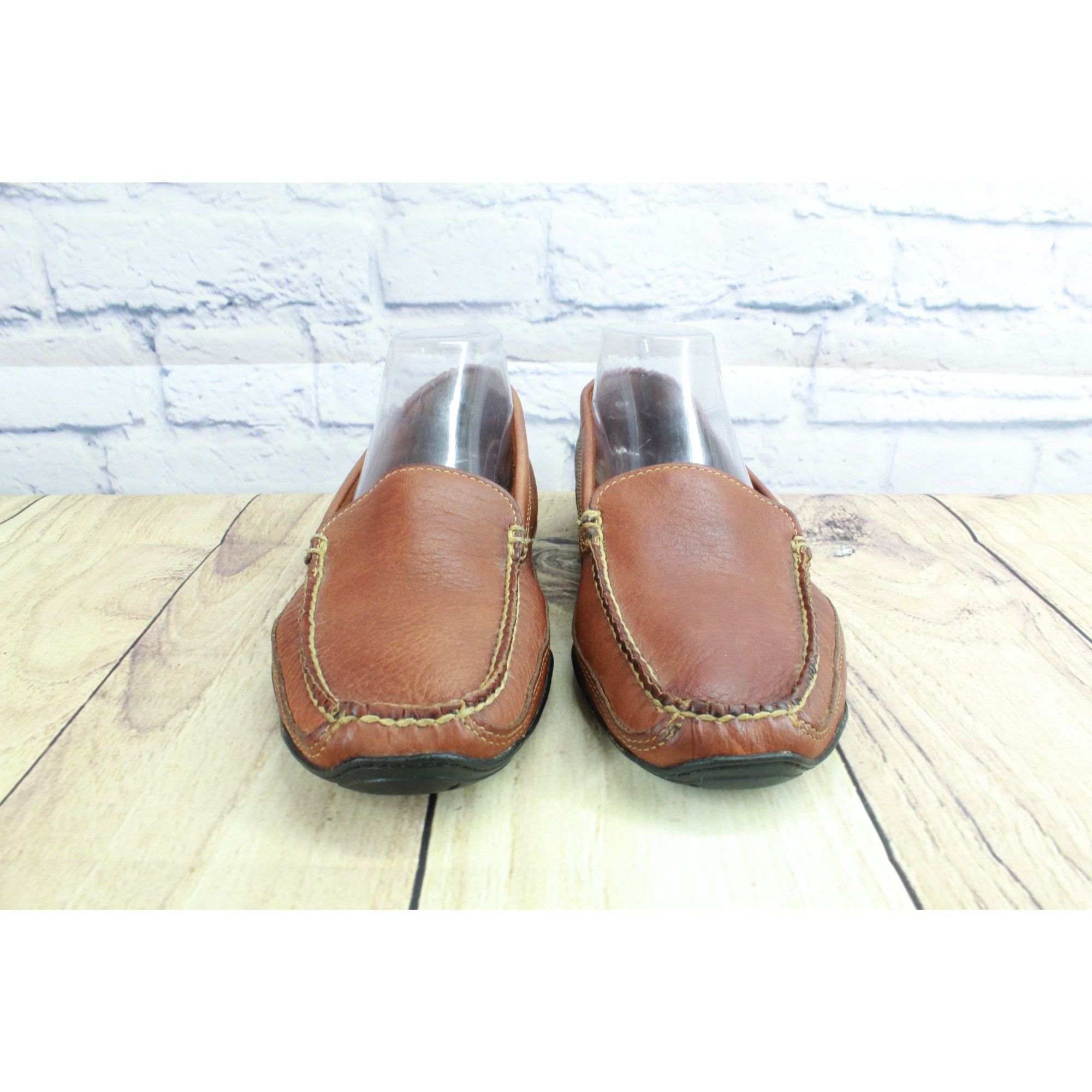 L.L. Bean × Leather LL Bean Men's Slip On Moccasin Toe Loafers Shoes Size US 7.5 / EU 40-41 - 4 Thumbnail