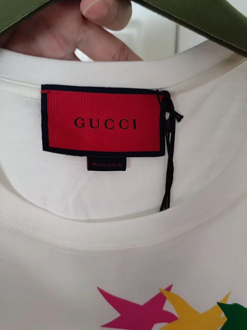 Gucci Gucci Double G Large Logo Colorful Star Print Short-sleeved Size US S / EU 44-46 / 1 - 3 Thumbnail