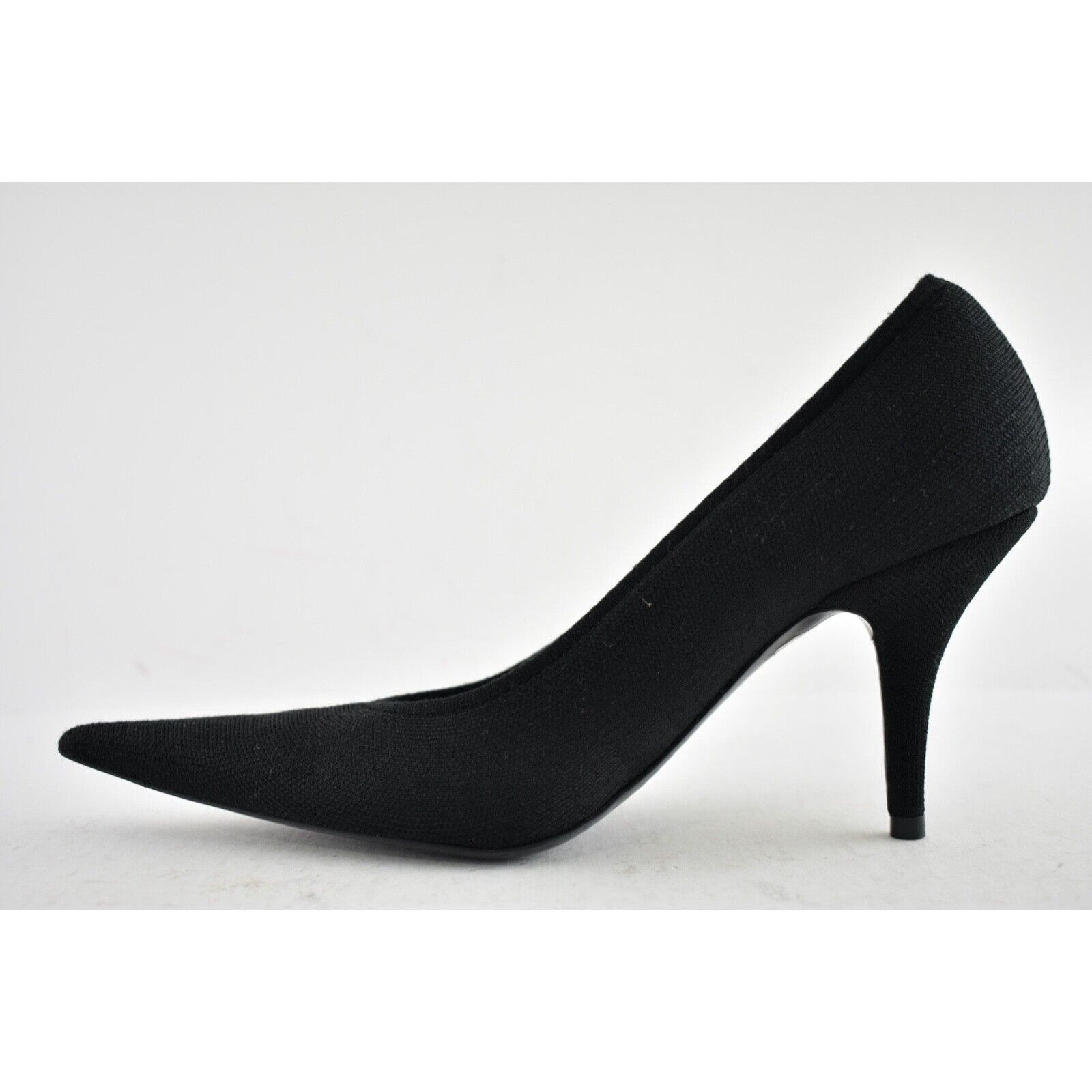 Balenciaga Balenciaga Knife Recycled Knit Black White Logo Pointed Heel Size US 7.5 / IT 37.5 - 9 Thumbnail