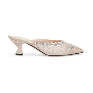 Fendi o1s1wg111125 Colibri Heel Mules in Beige Size US 10 / IT 40 - 1 Preview
