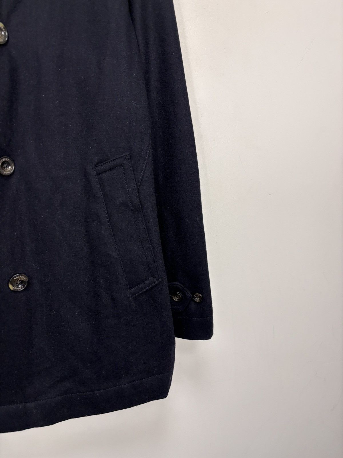 Hackett Hackett London NWT Men’s Navy Blue Double Breasted Wool Coat Size US XL / EU 56 / 4 - 7 Thumbnail