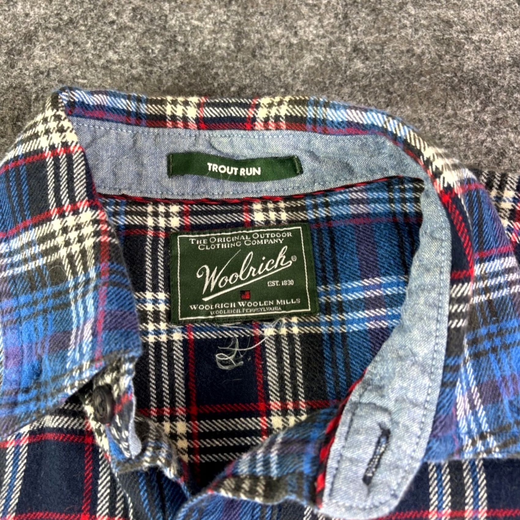 Vintage Woolrich Plaid Flannel Shirt Woolrich Trout Run Blue S Long Sleeve Button-Up Collared Mens Casual Vintage: No Size US S / EU 44-46 / 1 - 3 Thumbnail