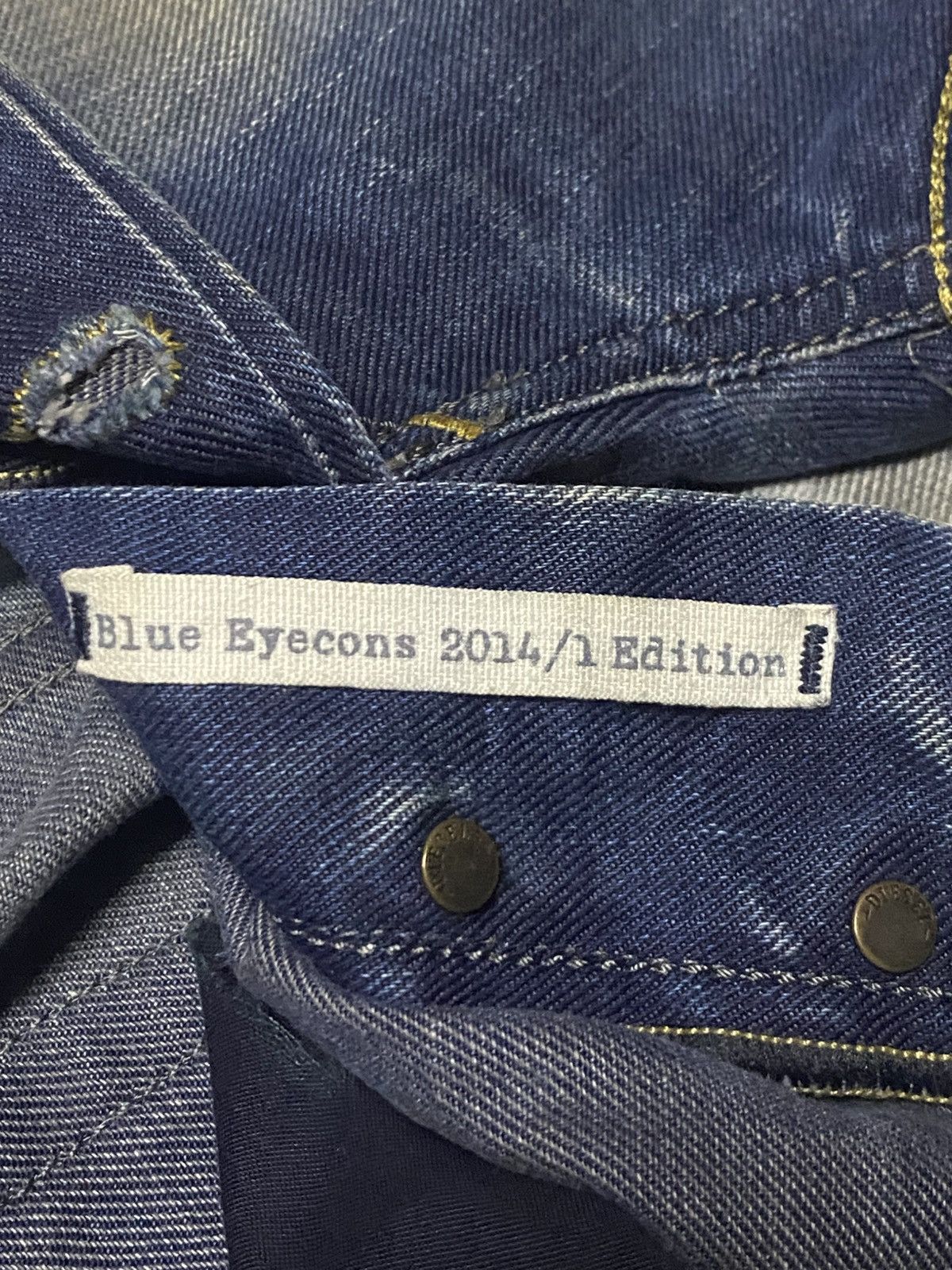 Diesel Black Gold Vintage Diesel Blue Eyecons Y2K Mud Wash Ripped Skinny Jeans Size US 32 / EU 48 - 20 Thumbnail