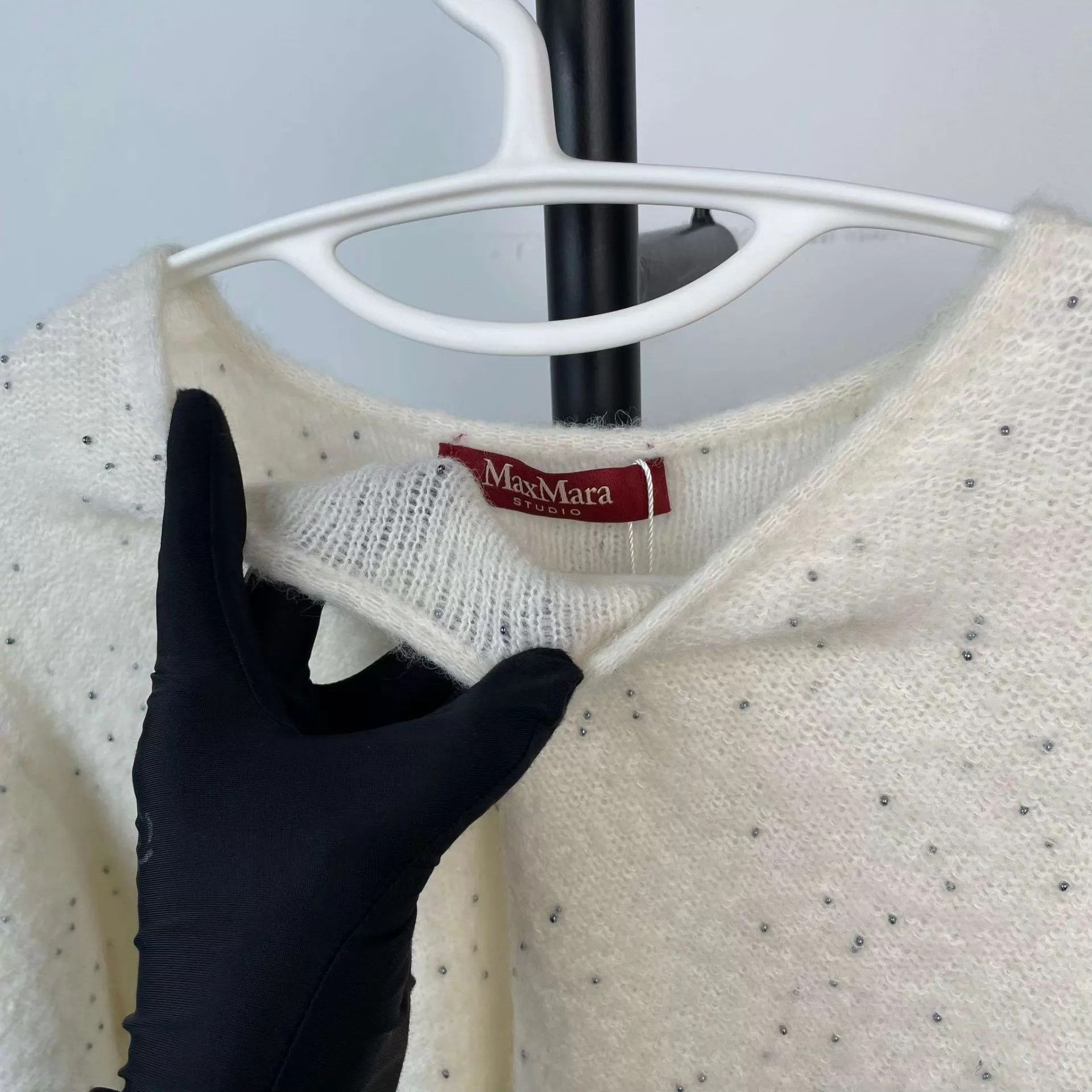 Max Mara Maxmara 95 New Beaded Knit Sweater 175/96A Size XL / US 12-14 / IT 48-50 - 9 Thumbnail