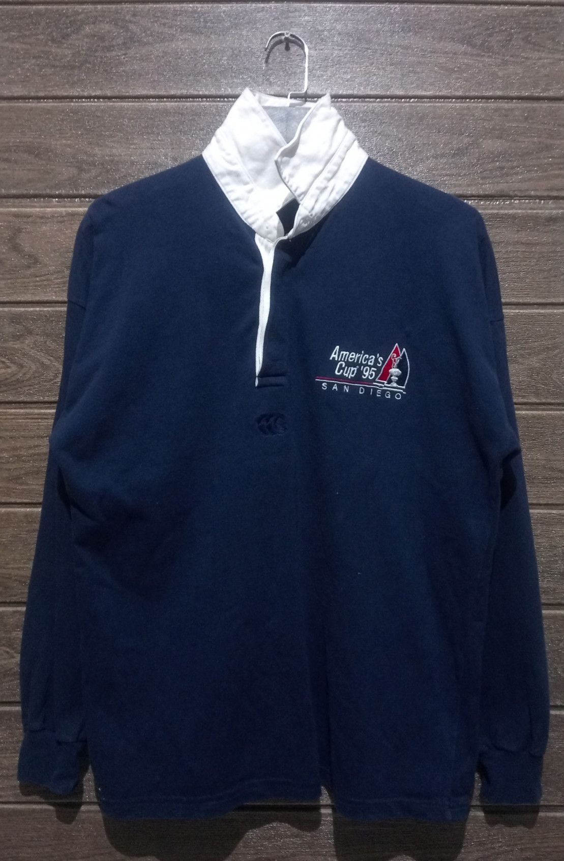 Canterbury of New Zealand Vintage '90s America's Cup '95 San Diego CoNZ Rugby Jersey Size US L / EU 52-54 / 3 - 1 Thumbnail