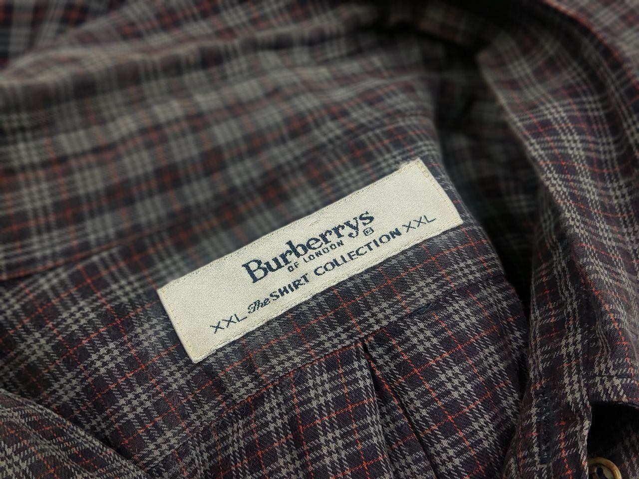 Burberry Vintage 90's Burberry London Nova Check Dark Button Shirt Size US XL / EU 56 / 4 - 12 Thumbnail