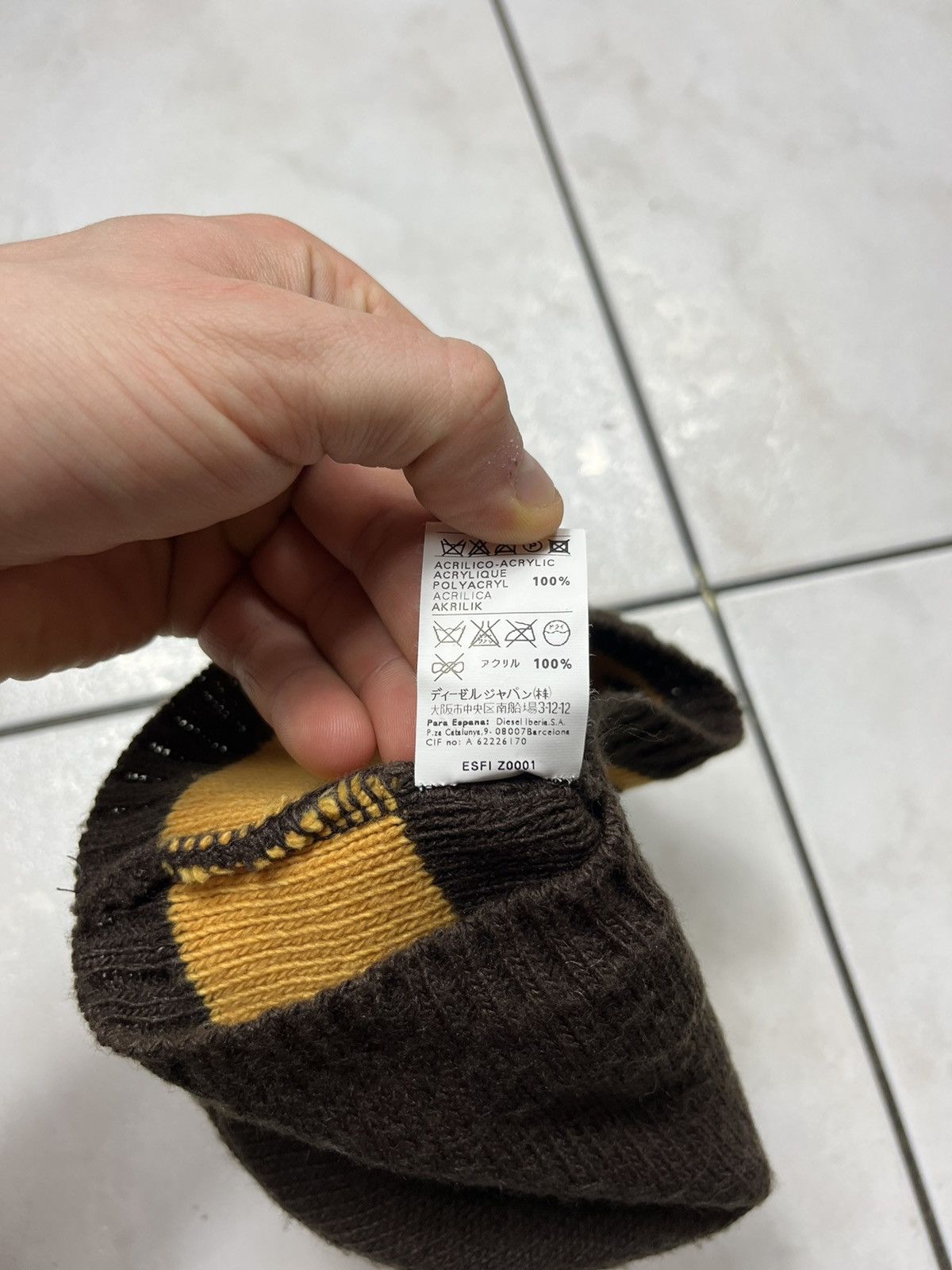 Diesel × Vintage Vintage Diesel y2k beanie knitted big logo cap hat Size ONE SIZE - 12 Thumbnail