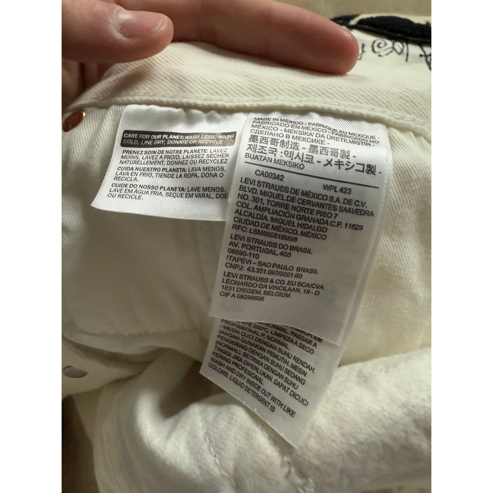 DENIM TEARS Denim Tears Stussy Jeans White Used 31 Size US 31 - 3 Thumbnail