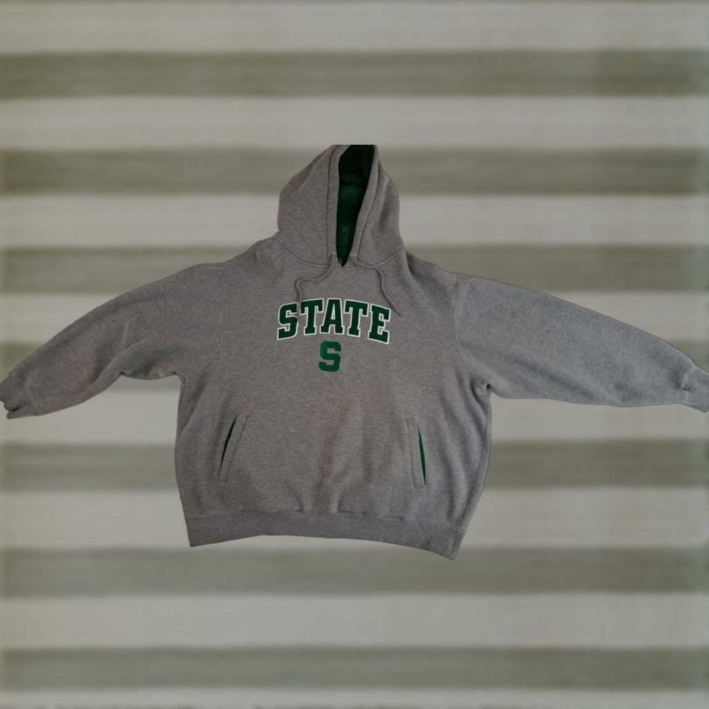 Vintage VINTAGE Michigan State Spartans Embroidered Pullover Hoodie Heavy Sweatshirt XL Size US XL / EU 56 / 4 - 1 Thumbnail