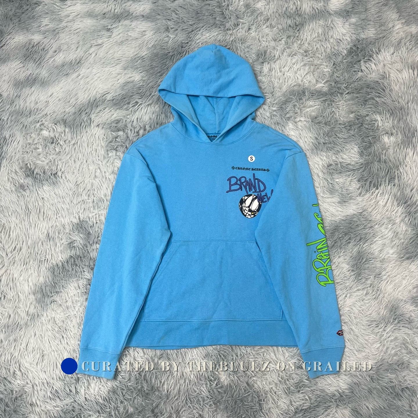 Chrome Hearts Chrome Hearts Matty Boy SPACE Logo Blue Hoodie | Grailed