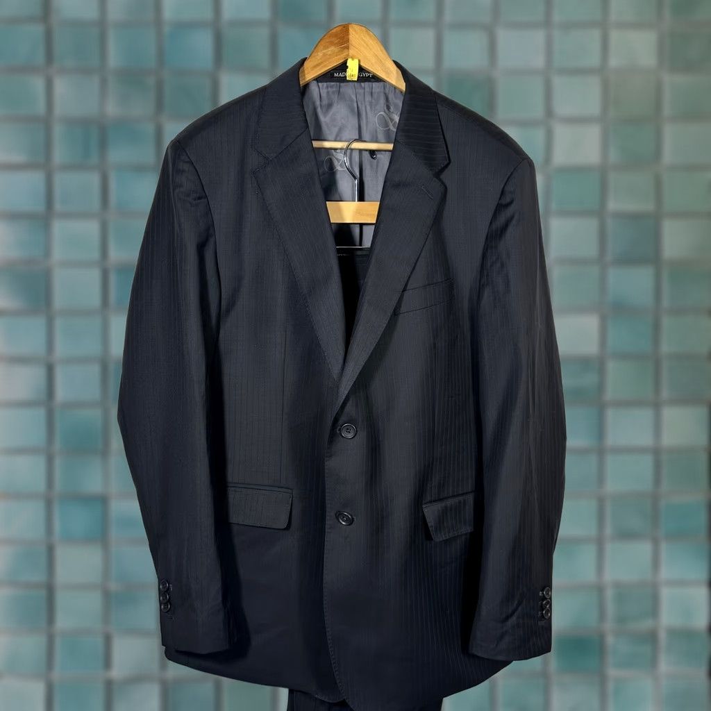 Scotch & Soda Scotch & Soda Amsterdam Mens 48R Wool Suit Modern Fit Pinstripe Black 2pc Size 48R - 1 Thumbnail