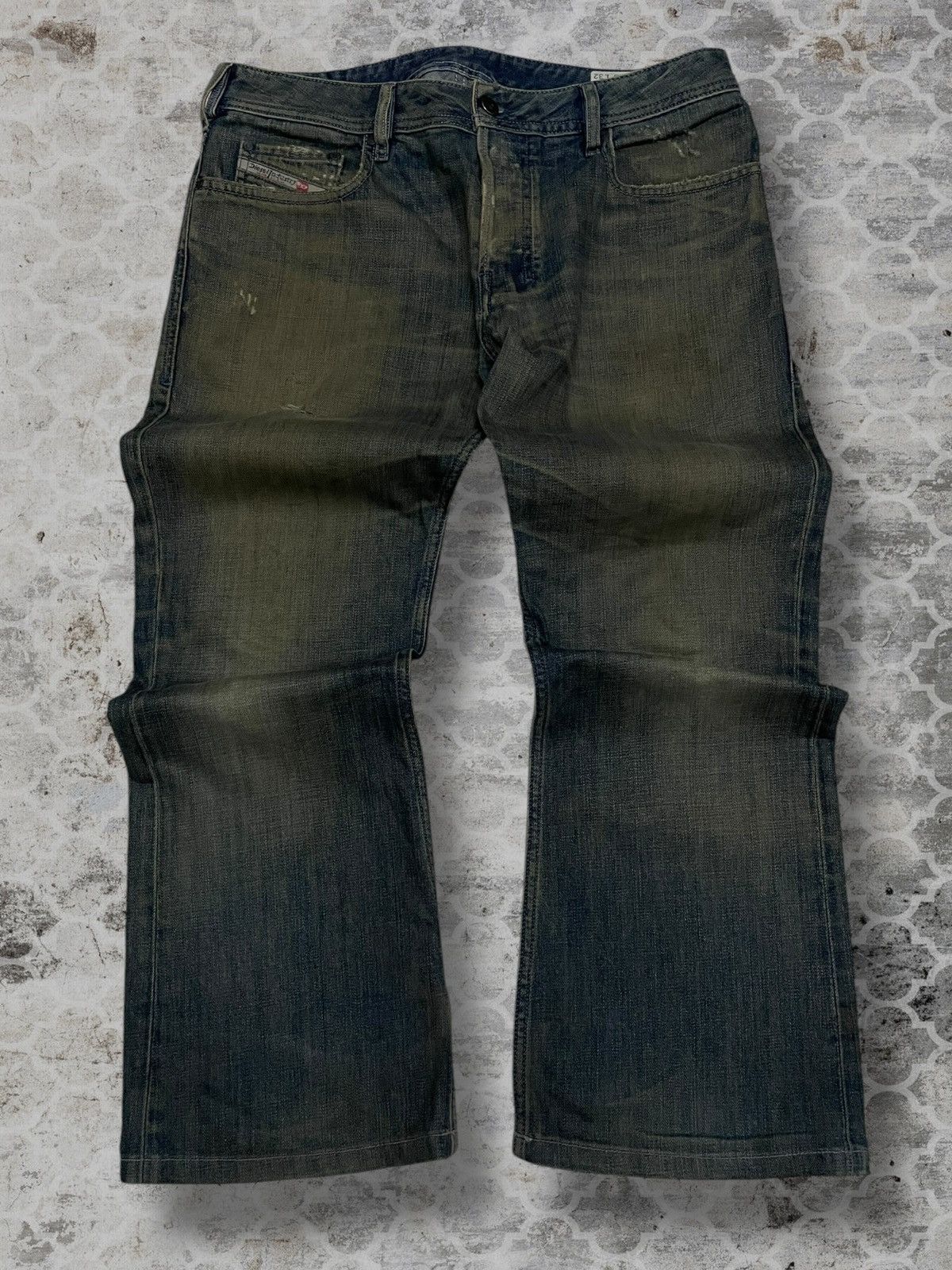 Authentic Designer Diesel Zathan Flared Mudwash Denim