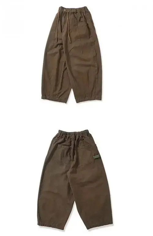 Japanese Brand 20SS Indigo Union Japan Brown Minimal Relaxed Fit Pants Size US 32 / EU 48 - 2 Thumbnail