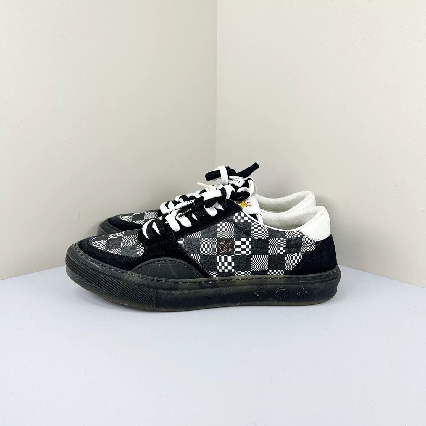 louis vuitton ollie black checkerboard sneakers