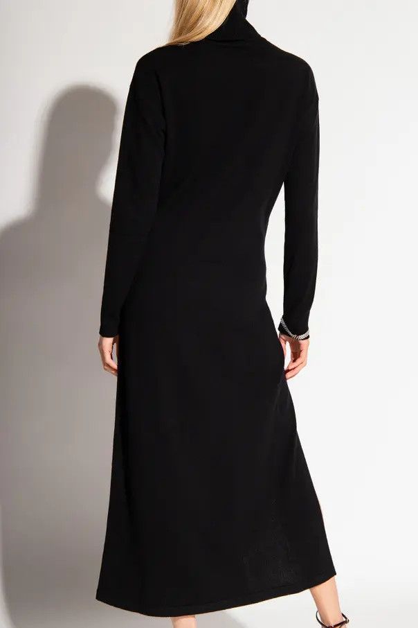 Saint Laurent Paris o1b1hav111124 Long Turtleneck Dress in Cashmere in Black Size XL / US 12-14 / IT 48-50 - 4 Thumbnail