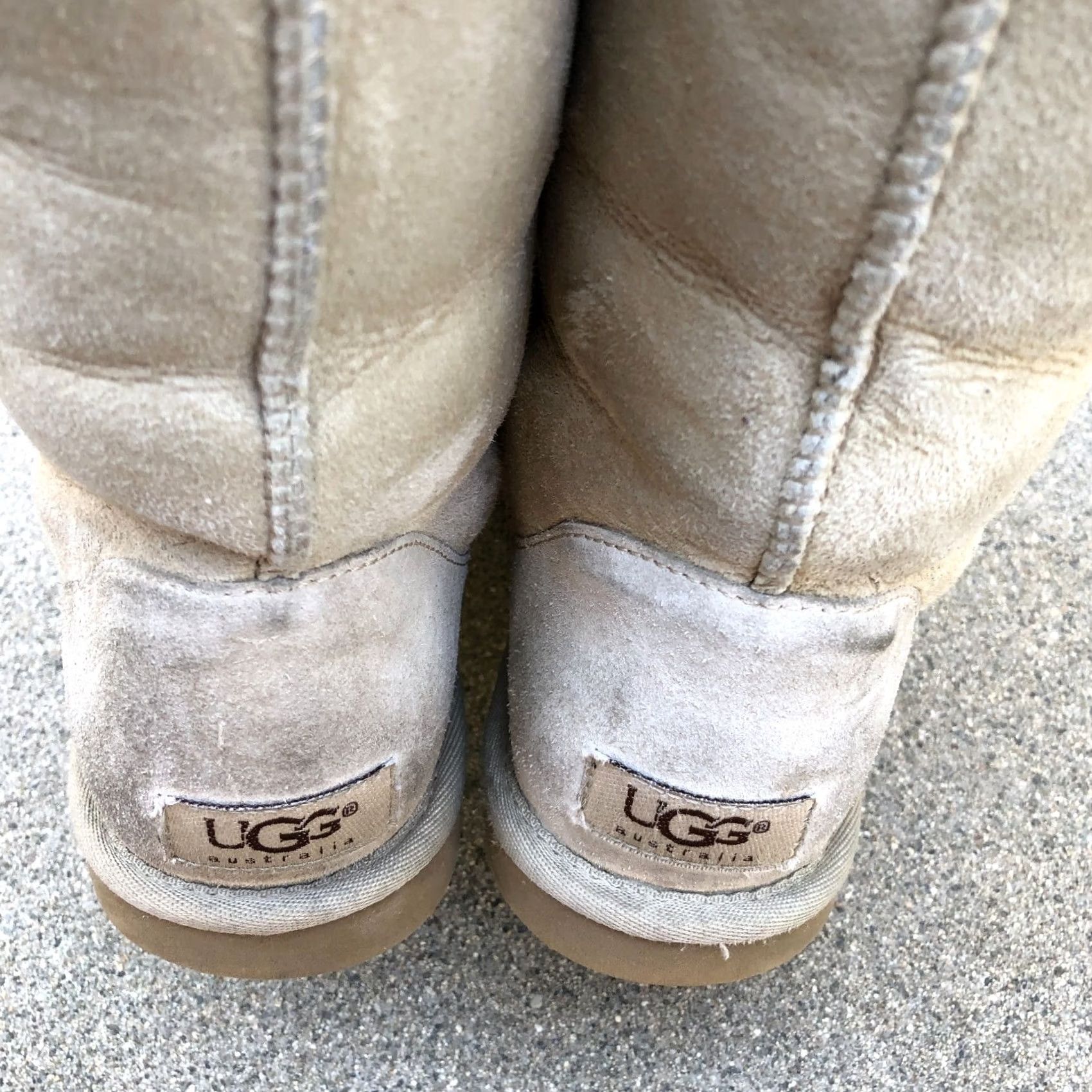 Ugg UGG AUSTRALIA Classic Tall Boots Women's 6 Sand Suede Leather Shearling 5815 Size US 6 / IT 36 - 2 Thumbnail