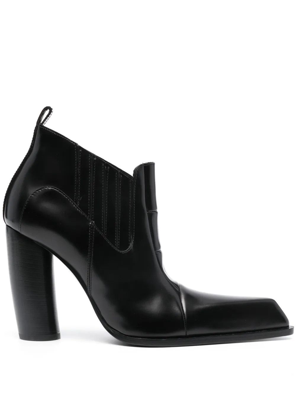 Off-White o1y1225 Leather Ankle Boots in Black Size US 7 / IT 37 - 1 Thumbnail