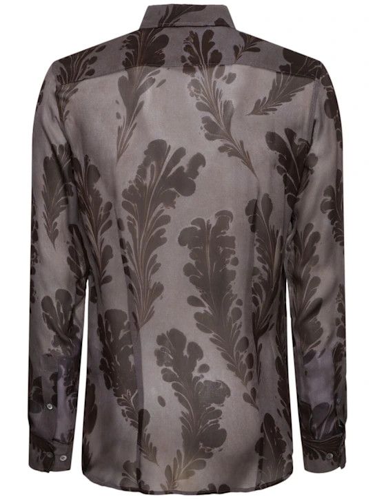 Dries Van Noten o1lsvrm0425 Printed Shirt in Grey Size US L / EU 52-54 / 3 - 4 Thumbnail