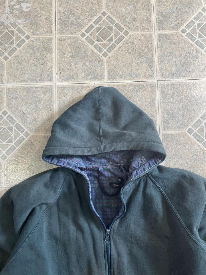 Other Vintage 90s faded zipup green plaid lined hoodie size xl Size US XL / EU 56 / 4 - 2 Thumbnail