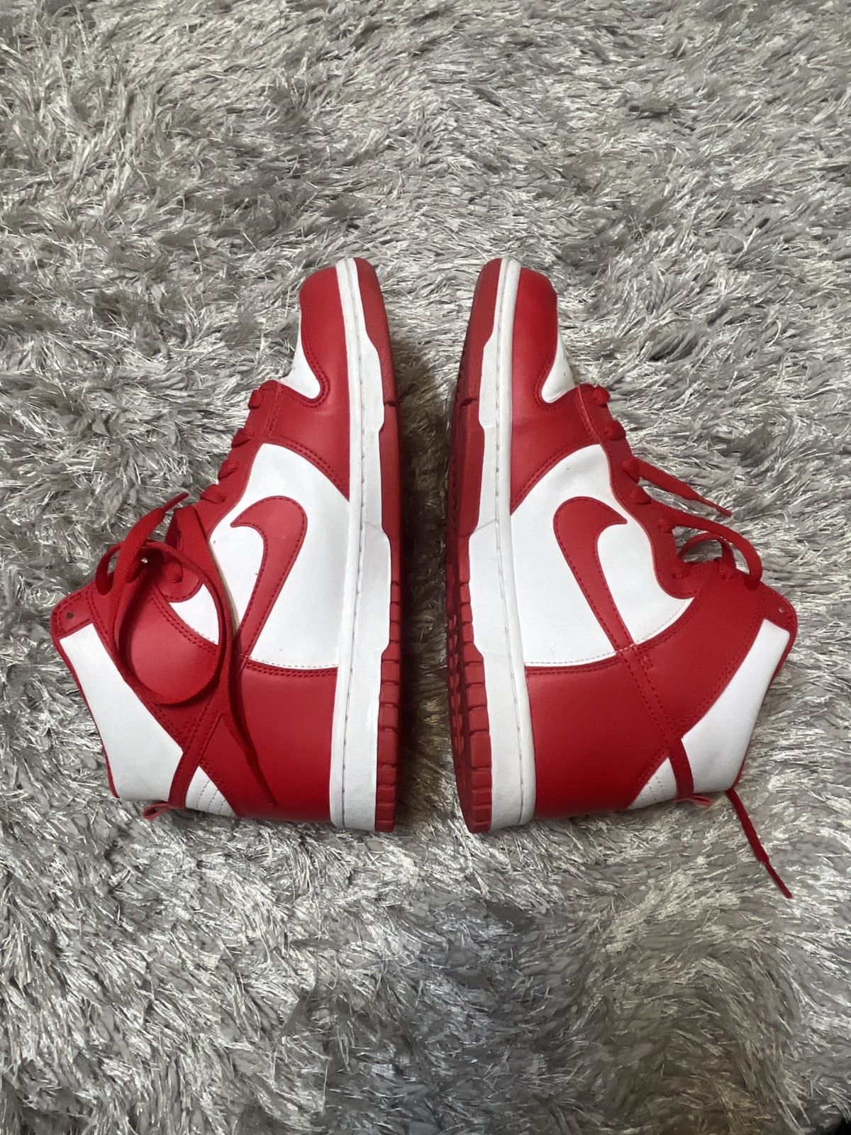 Nike Nike Red & White High Top Dunks Size US 8.5 / IT 38.5 - 4 Thumbnail