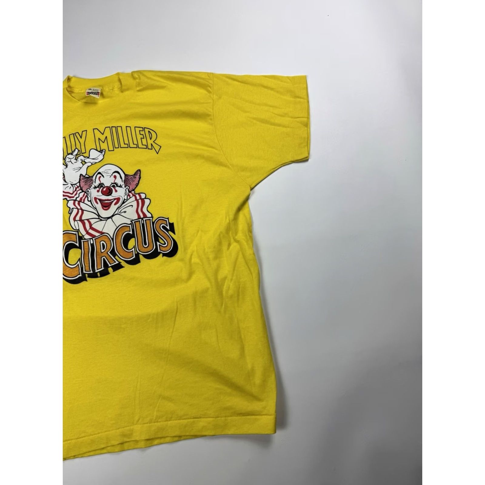 Vintage VINTAGE Screen Stars Clown T Shirt XL Yellow 80s Circus Kelly Miller NOS Mens Shirts Clown Theme 80s Vintage Size US XL / EU 56 / 4 - 6 Thumbnail