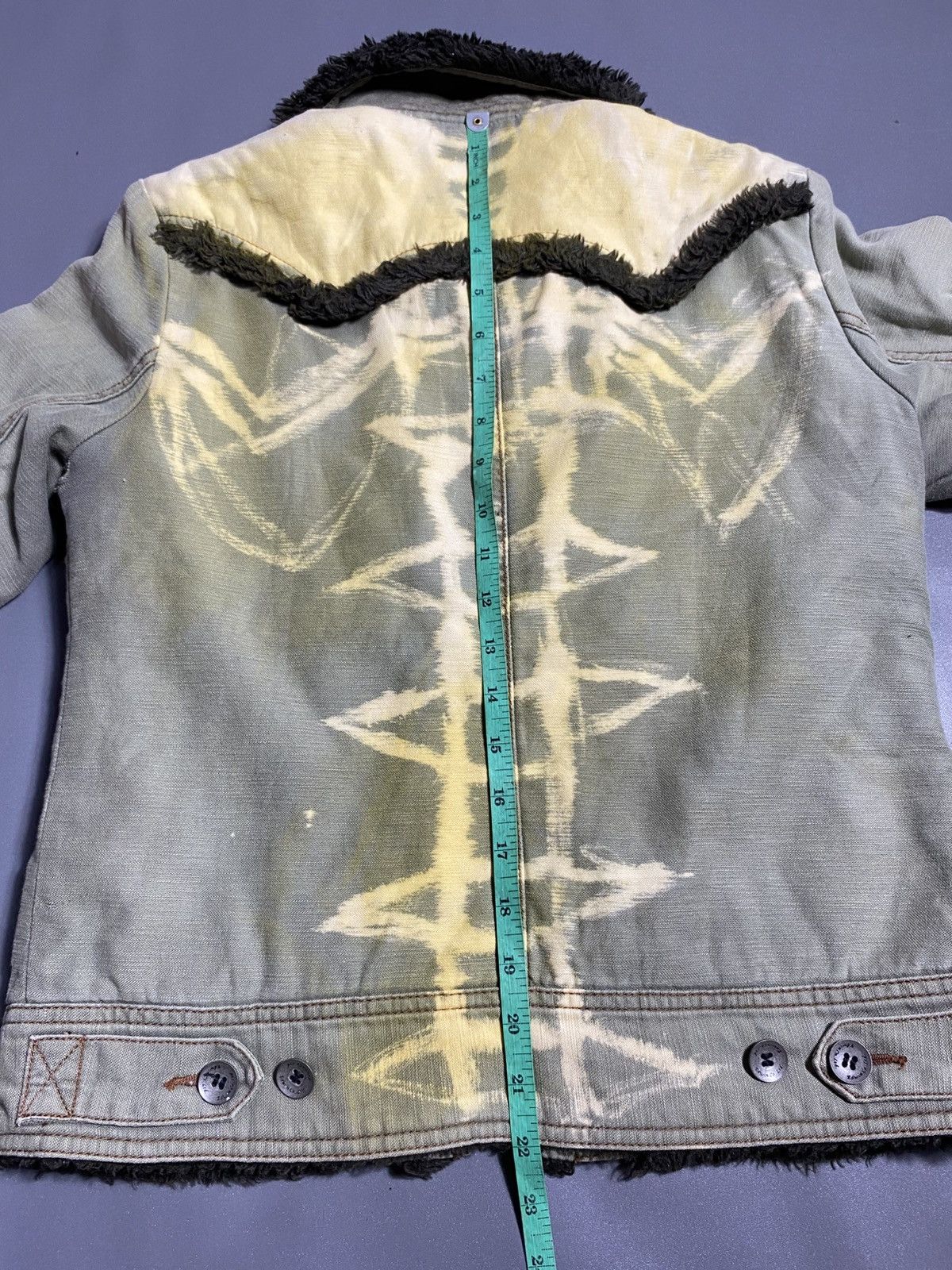 Edwin Vintage EDWIN Inner Sherpa Distressed Fleece Jacket Size US M / EU 48-50 / 2 - 13 Thumbnail