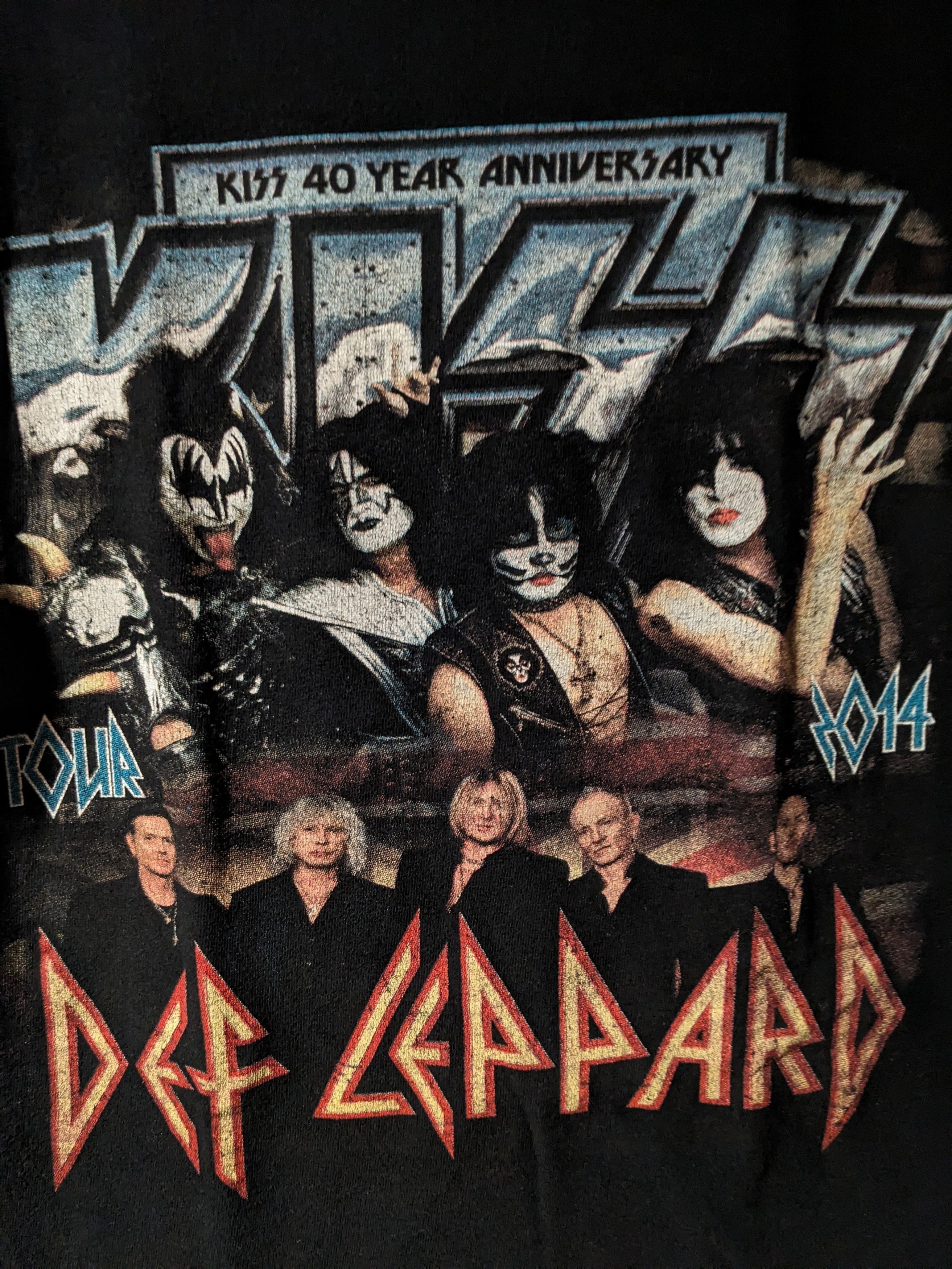 Band Tees × Vintage Vintage Kiss Def Leppard 2014 40th Anniversary T-Shirt Size US M / EU 48-50 / 2 - 2 Thumbnail