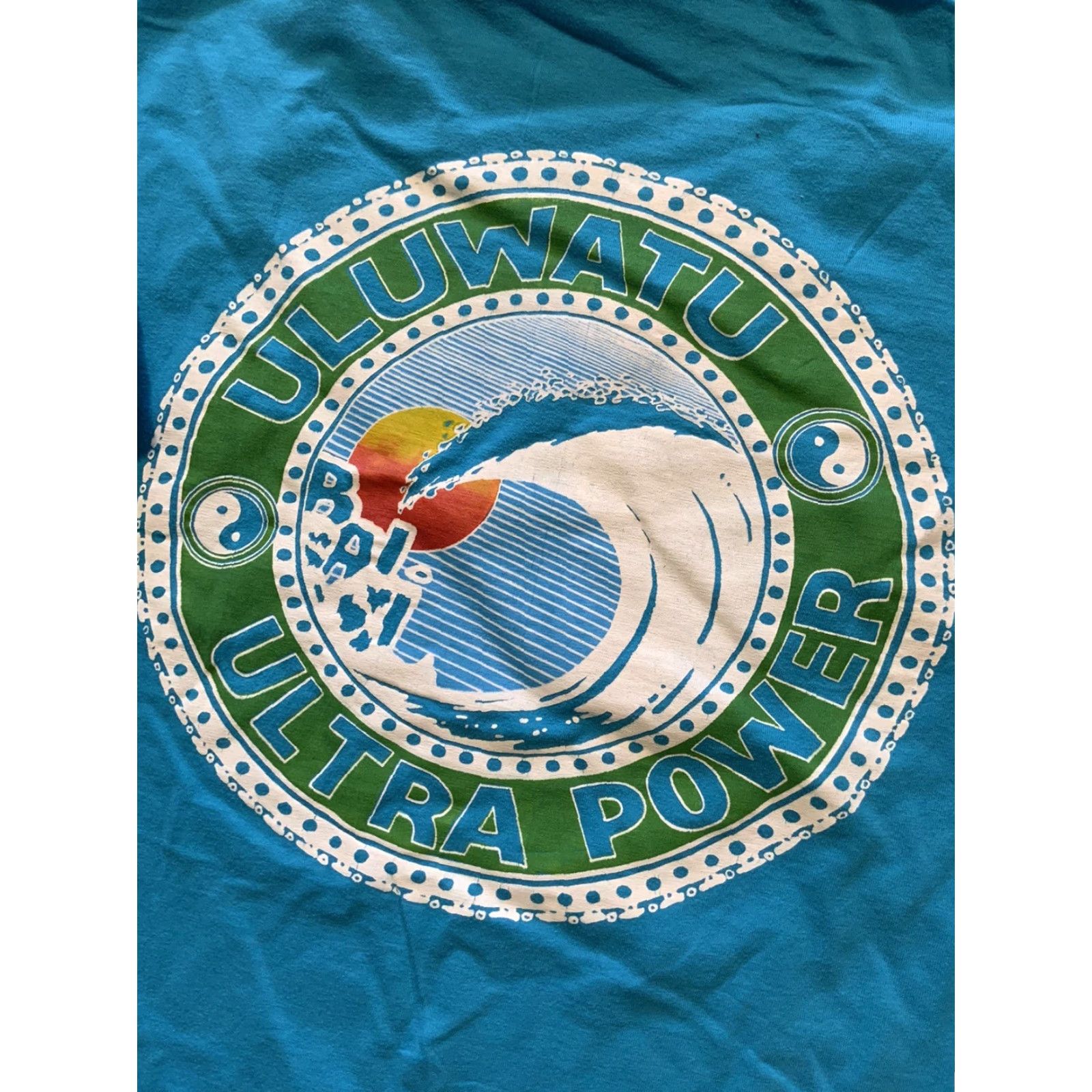 Vintage VINTAGE SZ Uluwatu Bali Yin & Yang Waves Single Stitch Surf Skate T-Shirt XL Mens Size US XL / EU 56 / 4 - 2 Thumbnail