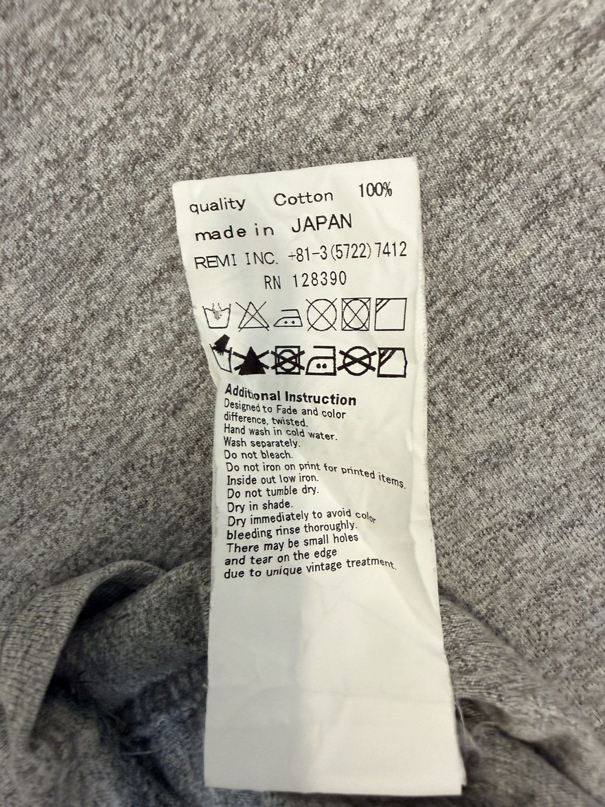 Remi Relief Remi Relief Henley T-Shirt Grey Made in Japan Size S Size US S / EU 44-46 / 1 - 5 Thumbnail