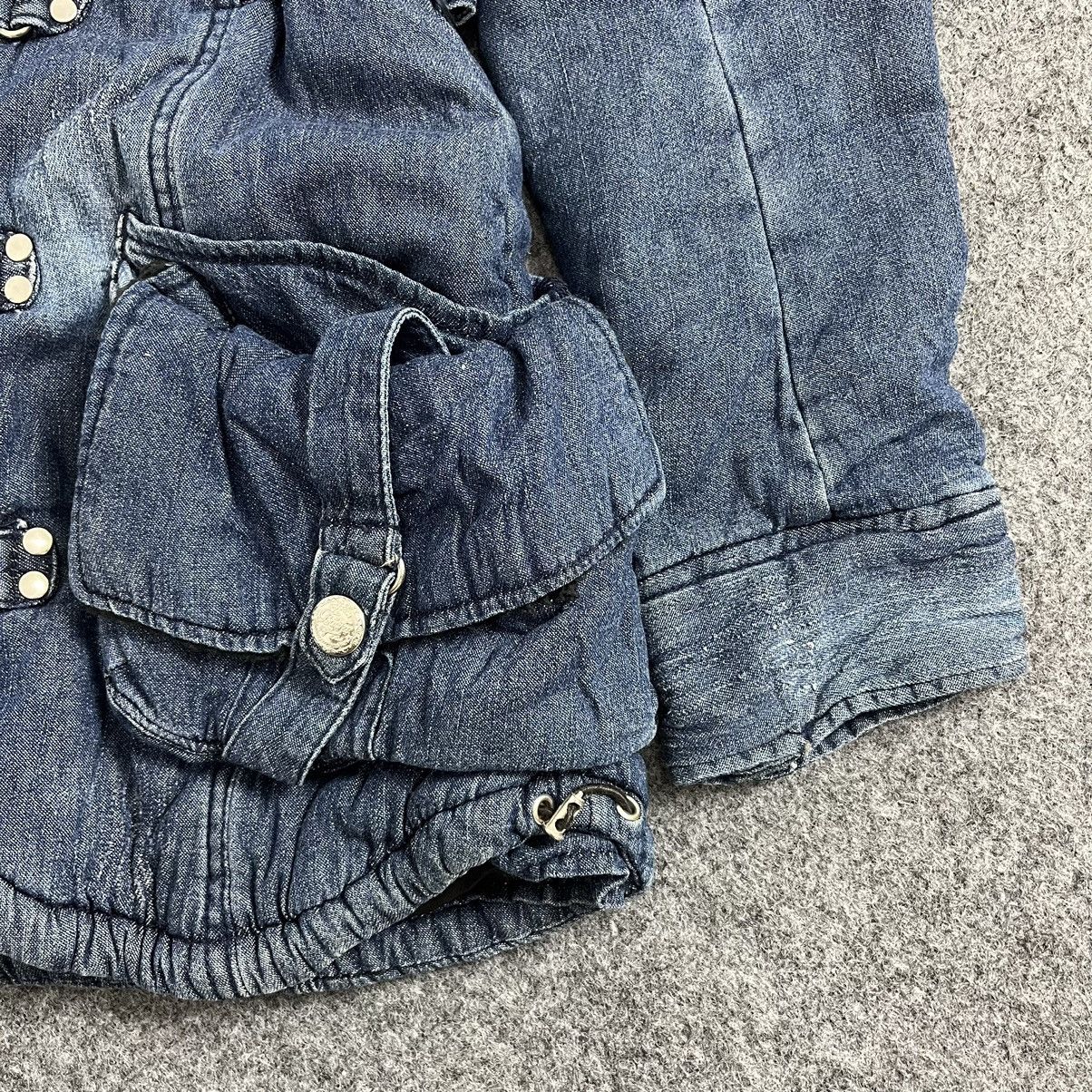 If Six Was Nine × In The Attic × Japanese Brand Backs Fur Mohair Blue Denim Jacket Pocket Size US M / EU 48-50 / 2 - 11 Thumbnail