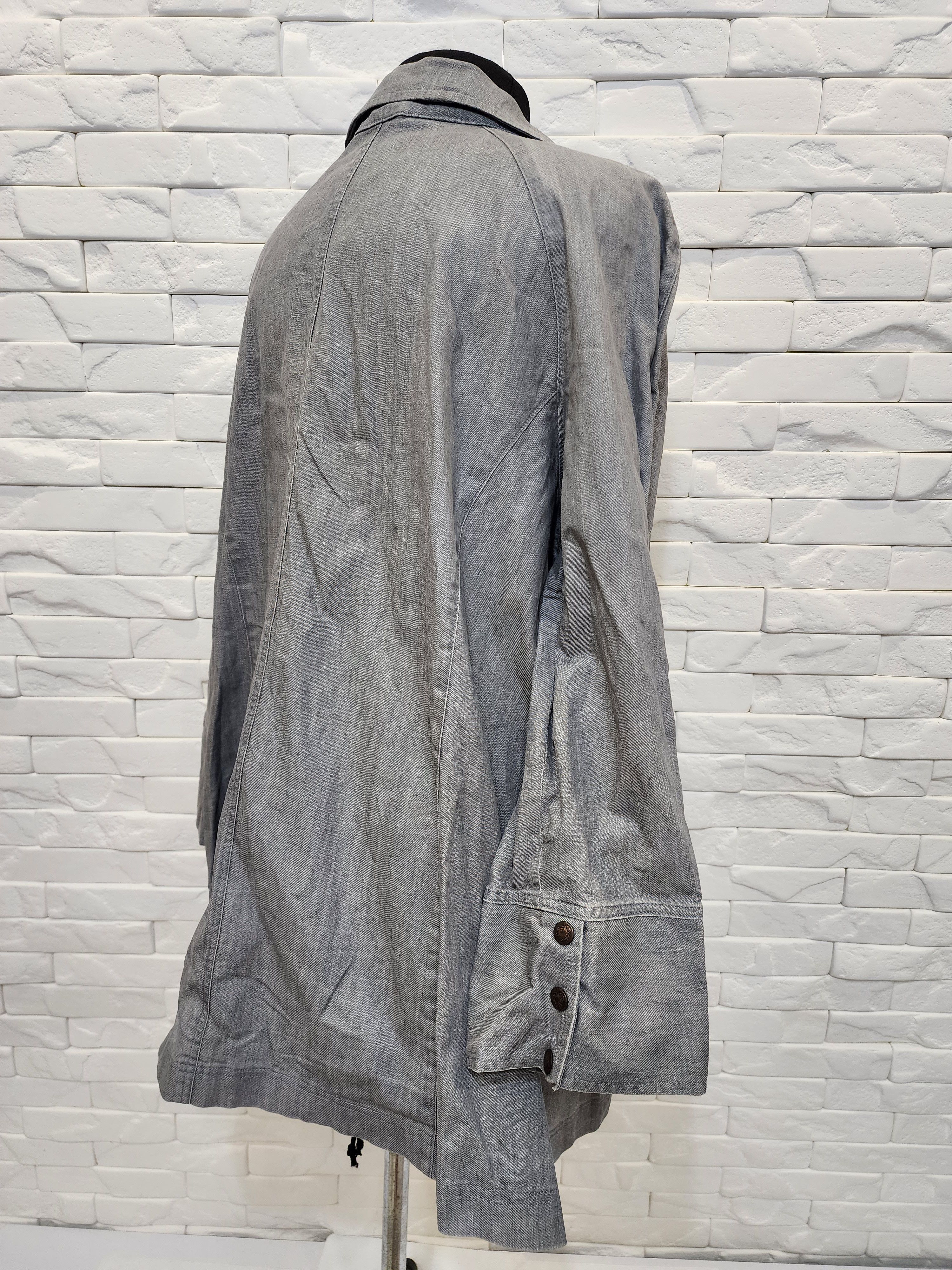 Other Women's gray denim jacket with snaps. Size XXL / US 16-18 / IT 52-54 - 5 Thumbnail