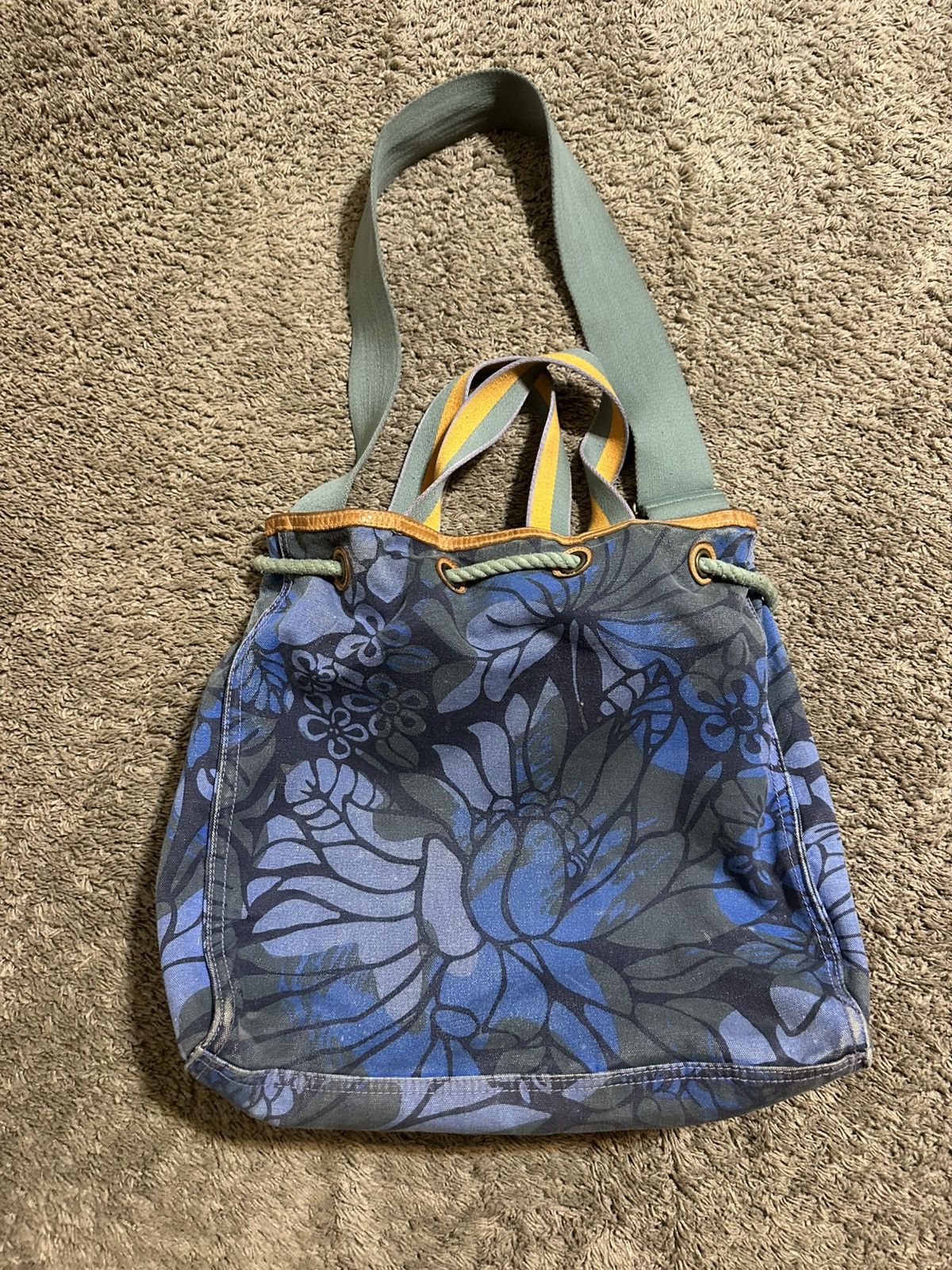 Gap Vintage GAP “triple blue flower” tote bag 00s Size ONE SIZE - 1 Thumbnail