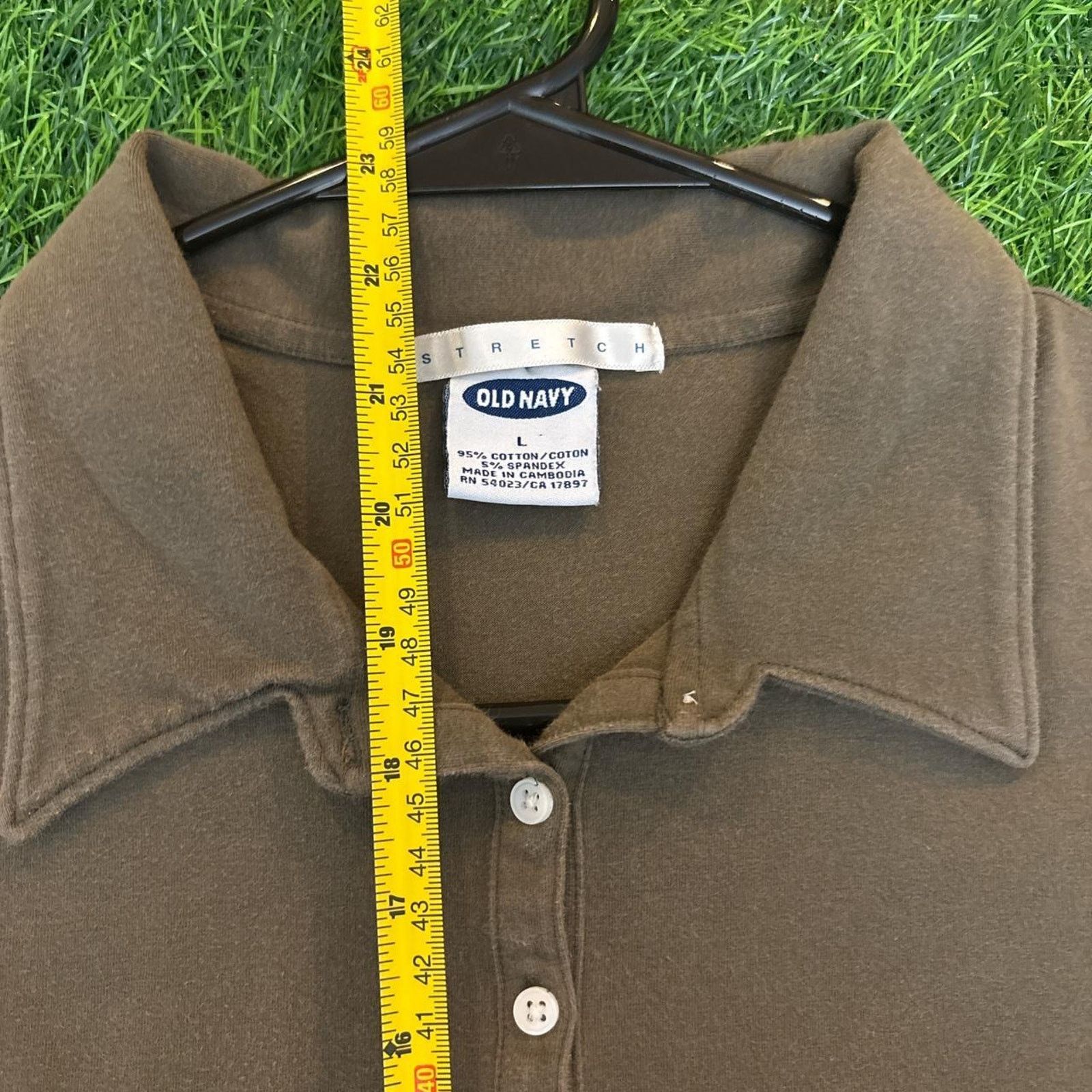 Old Navy Women's Vintage Olive Old Navy Polo Size XS / US 0-2 / IT 36-38 - 4 Thumbnail