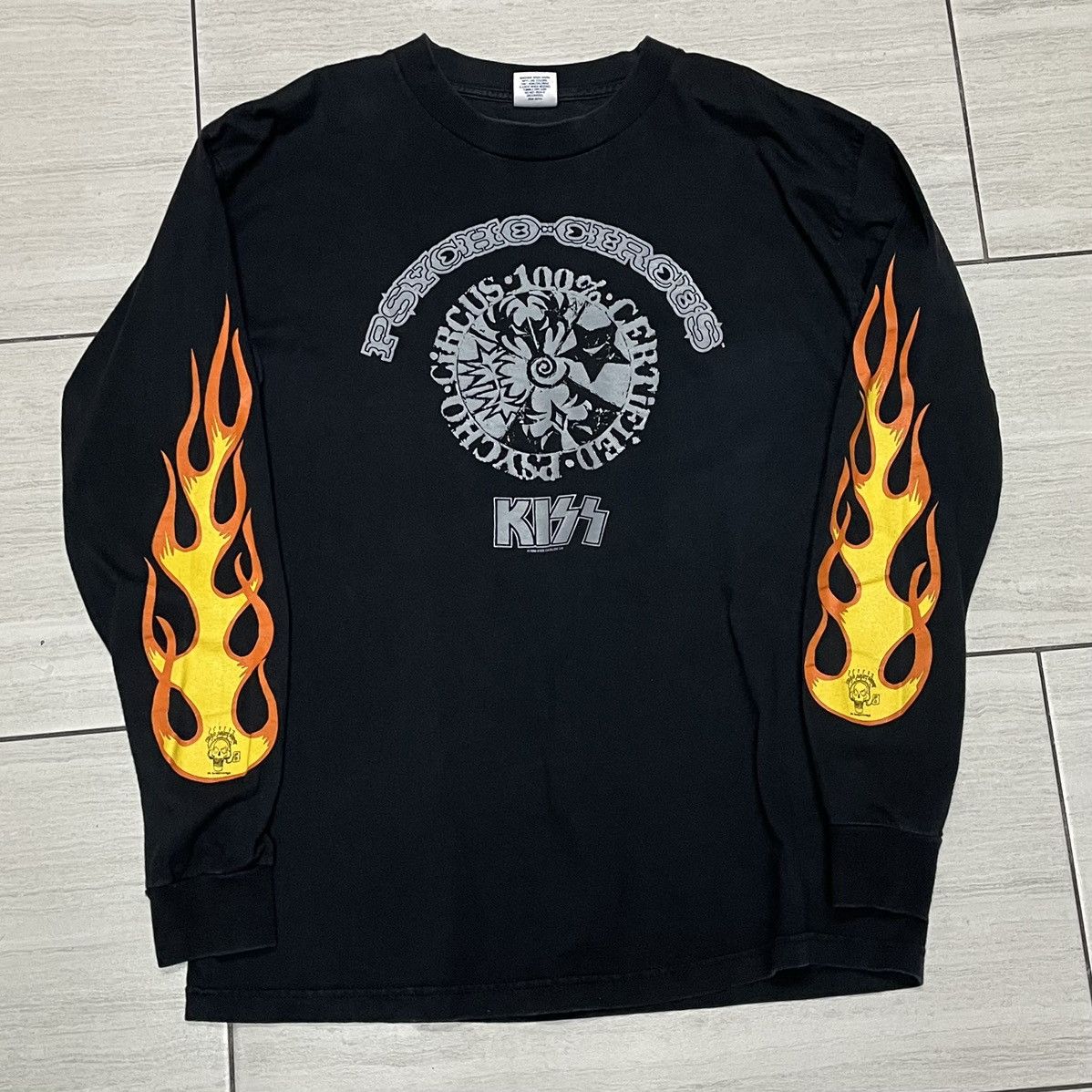 Band Tees × Vintage Kiss 1998 Flames Longsleeve Psycho Circus Size US L / EU 52-54 / 3 - 1 Thumbnail