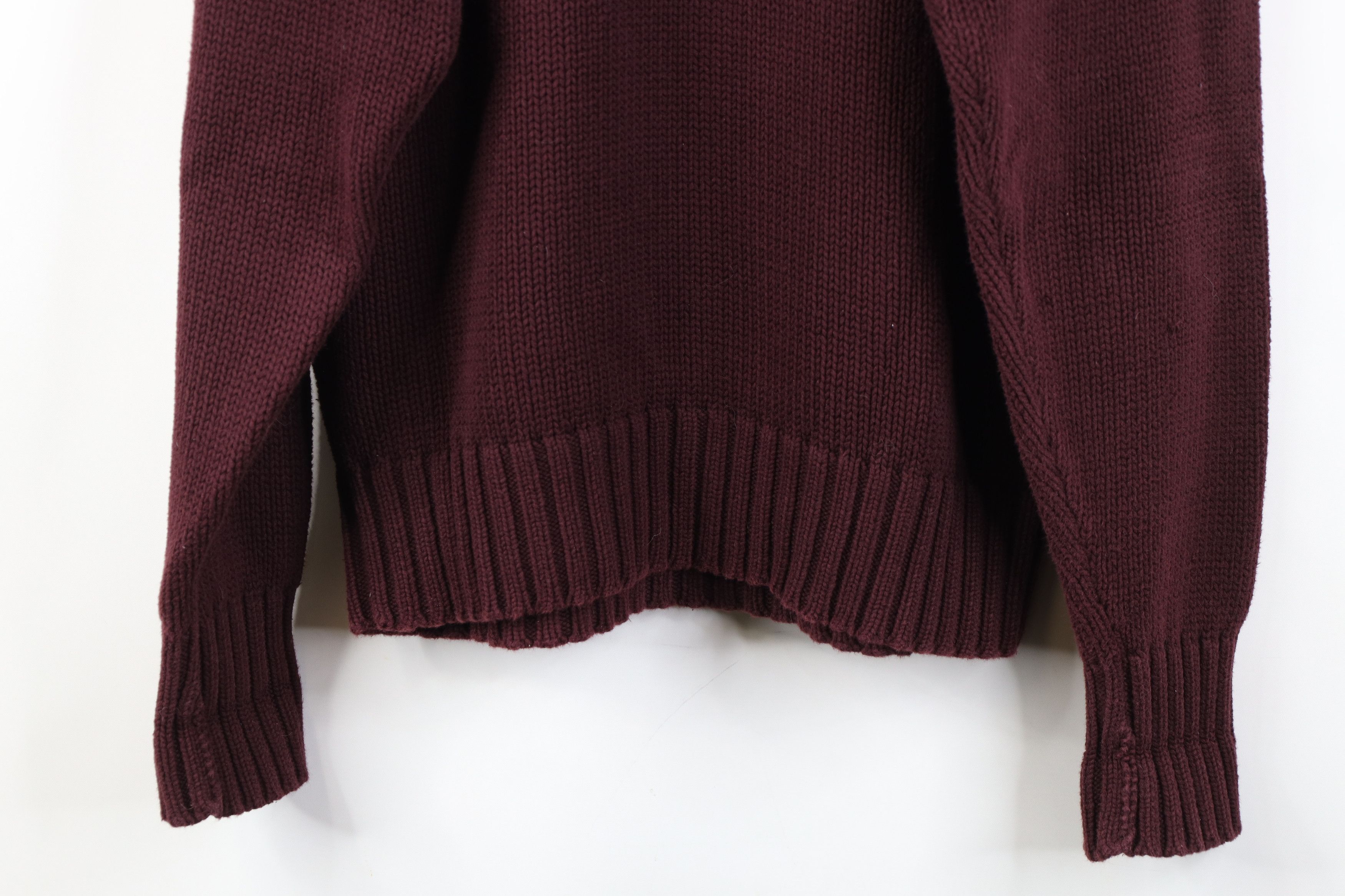 Ralph Lauren Vintage 80s 90s Ralph Lauren Ribbed Knit Sweater Maroon Size US S / EU 44-46 / 1 - 11 Thumbnail
