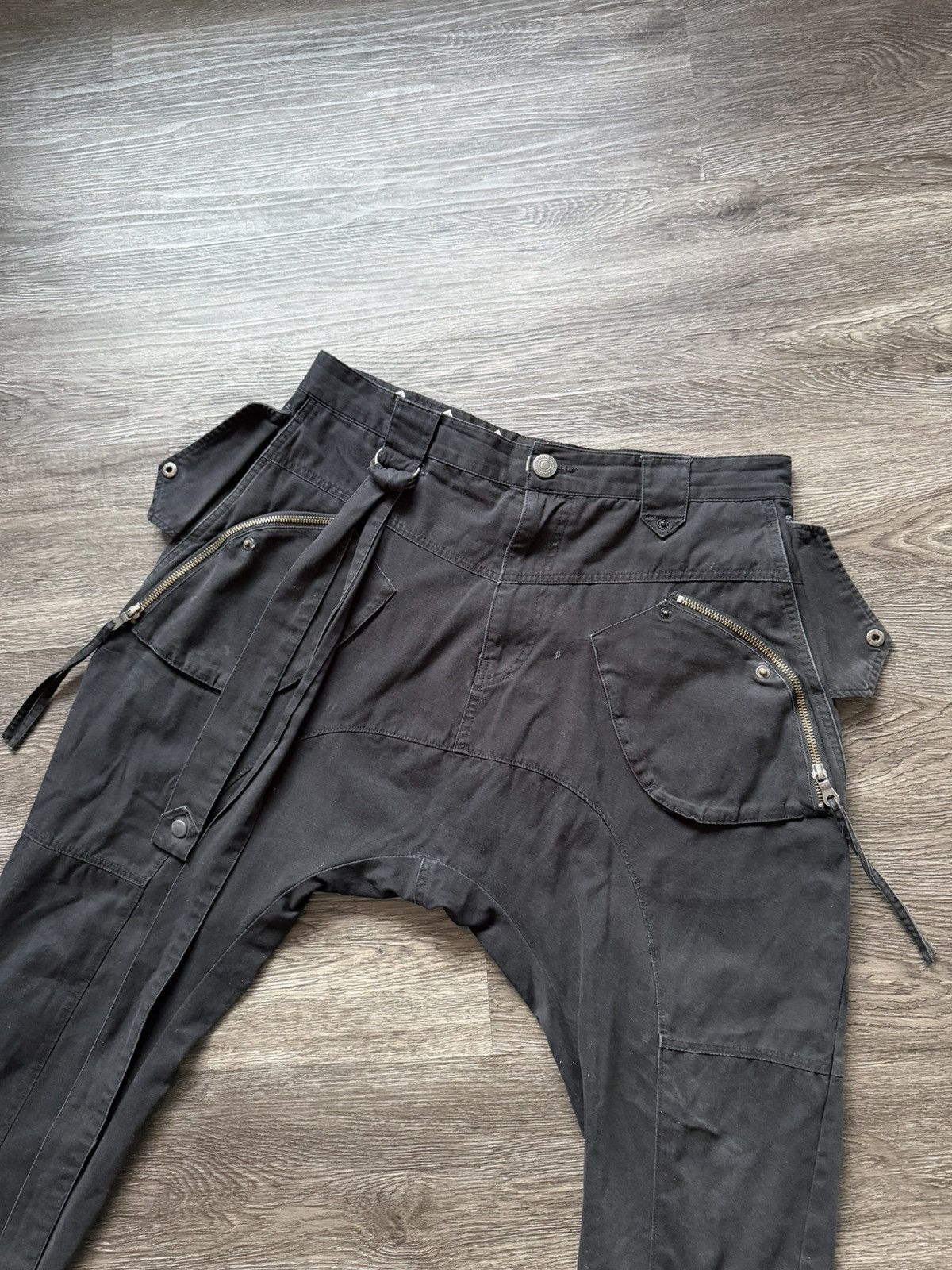 PPFM PPFM Eastern Rock Pants Drop Crotch Zipper Black Cargo Size US 32 / EU 48 - 7 Thumbnail