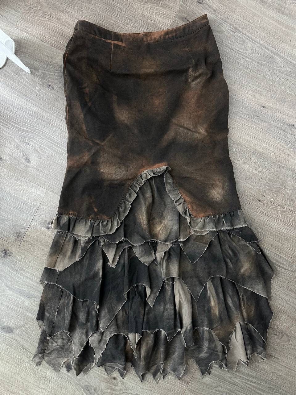 Vintage RQ-BL Avant Garde Long Brown Womens Skirt