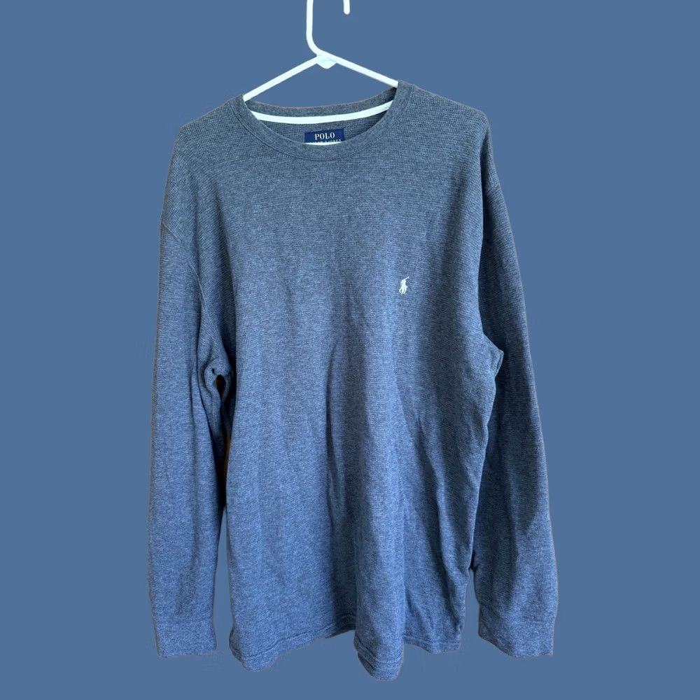 Polo Ralph Lauren Ralph Lauren Polo Long Sleeve Henley 2XL Cotton Knit Gray Classic Preppy Outdoor Shirt Mens Size US XXL / EU 58 / 5 - 1 Thumbnail